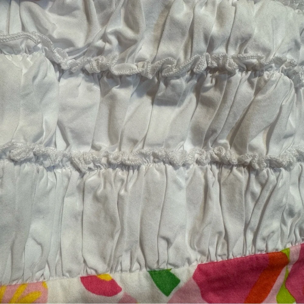 Lilly Pulitzer Franco Fields Forever Floral Tie Keyhole Strapless Dress Size 8 - Picture 3 of 11